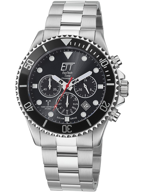 ETT Eco Tech Time EGS-11607-25M Professional Solar Radio Controlled Chrono 44mm