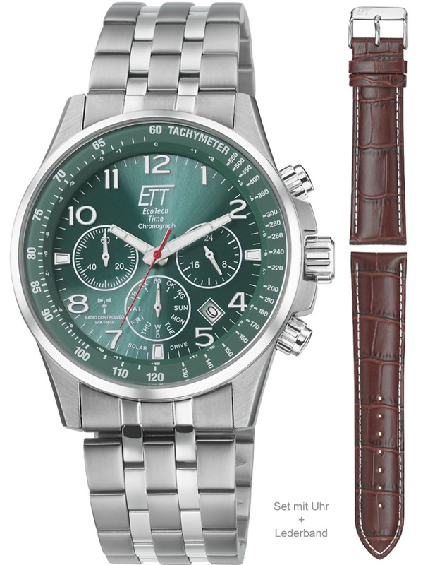 ETT Eco Tech Time EGS-11611-82MS Professional Solar Radio Controlled Chrono 43mm
