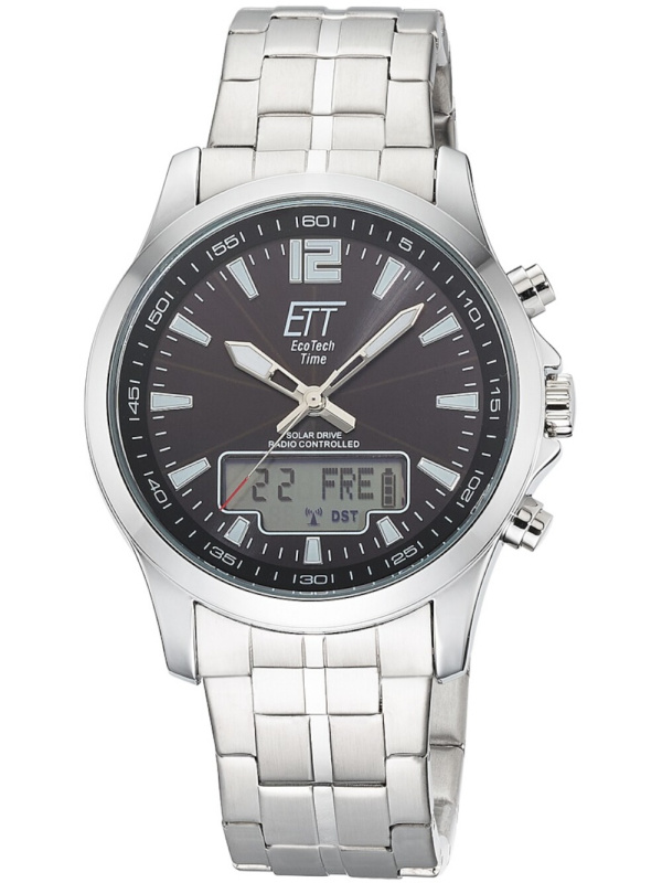 ETT Eco Tech Time EGA-11715-21M Radio-controlled Solar Drive Professional Chronograph 45mm 5ATM