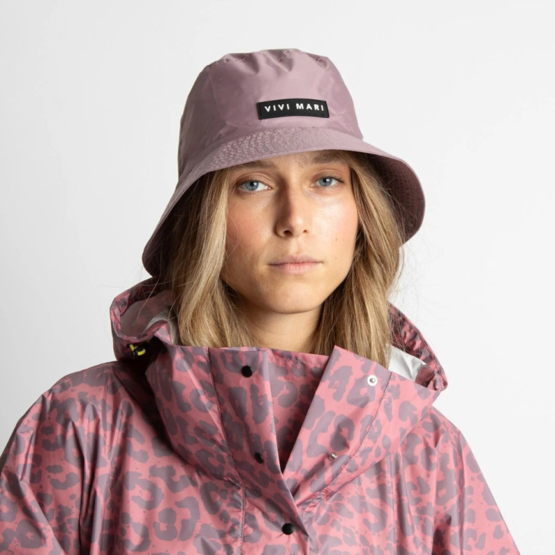 VIVI MARI Klobouk do deště solid ash plum