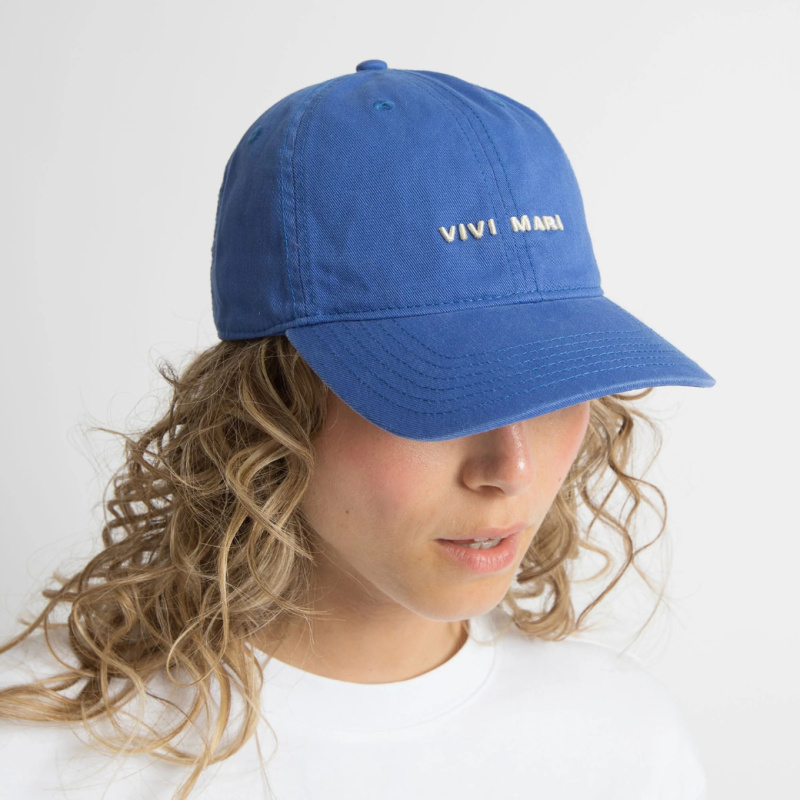 VIVI MARI Kšiltovka solid blue/sand