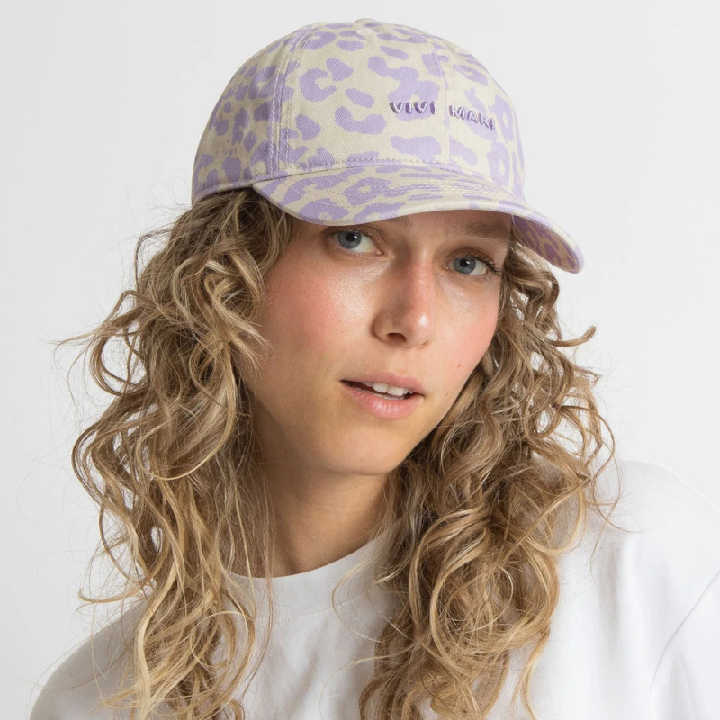 VIVI MARI Kšiltovka leo splashes grey/lavender