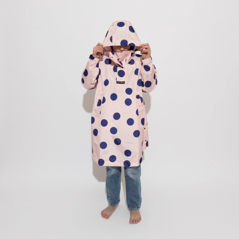 VIVI MARI Dětský kabát do deště Dots powder/blue Velikost: 10-12Y