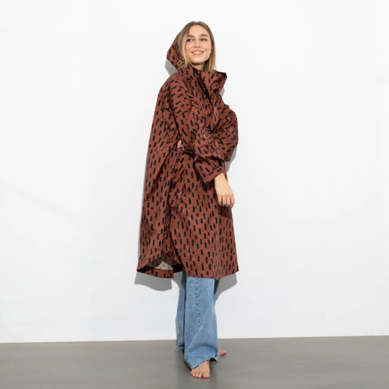 VIVI MARI Kabát do deště Dots rust/black