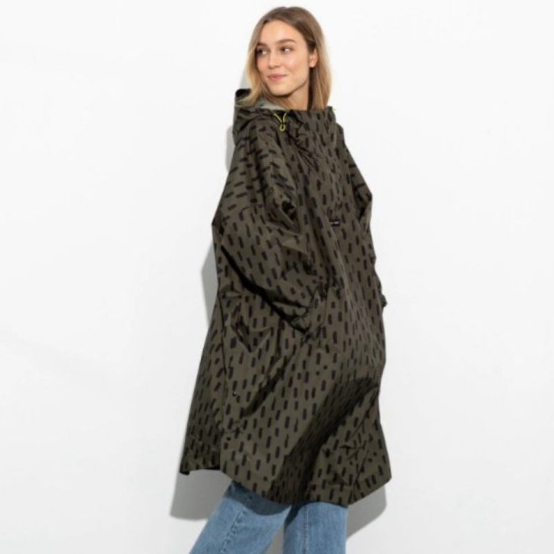 VIVI MARI Kabát do deště Drops olive/black