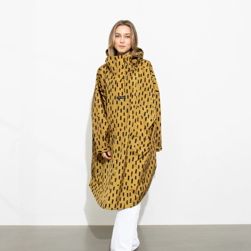 VIVI MARI Kabát do deště Drops mustard/black