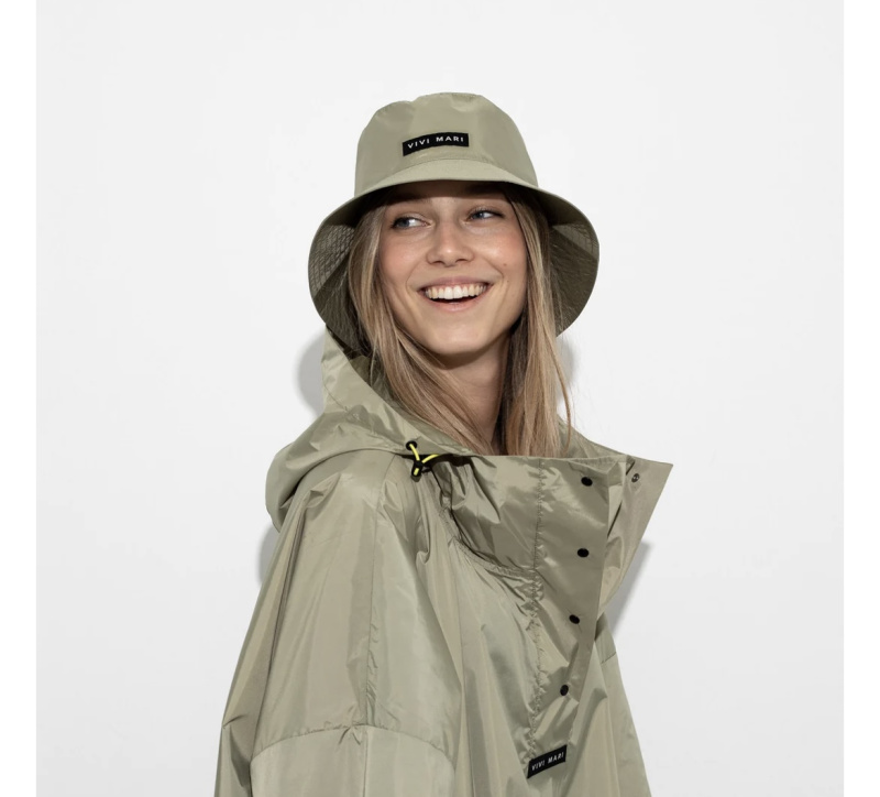 VIVI MARI Klobouk do deště Pale Olive