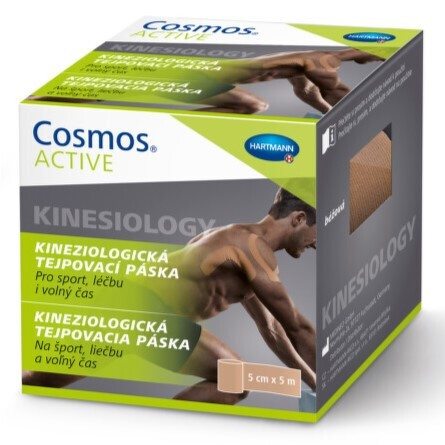 Cosmos Active Kinesiology 5 cm x 5 m tejpovací páska 1 ks béžová