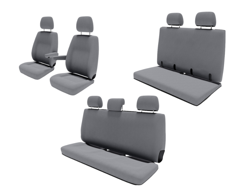 DRIVE DRESSY Autopotahy podle typu sedadel v šedé barvě pro různé typy vozidel Varianta: Citroen Spacetourer/Opel Vivaro/ Peugeot Expert/ Toyota Proace/Pössl Campster a Vanster - řidič + spolujezdec