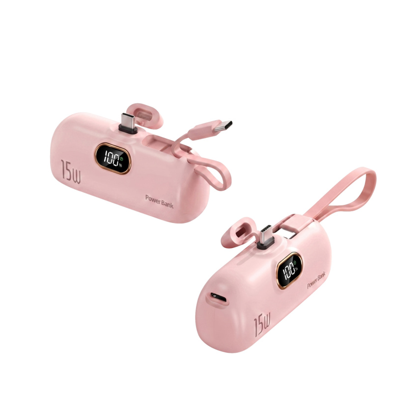 Vale Mini powerbanka 5 000 mAh, Usb-C (růžová)