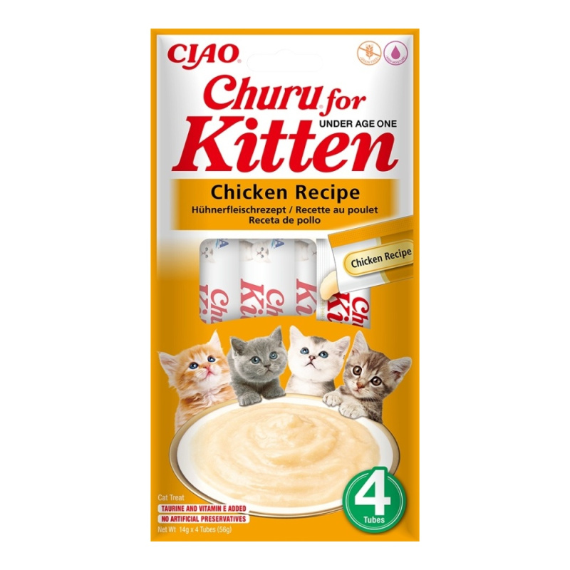 Pochoutka Churu Kitten kuře 4x14g