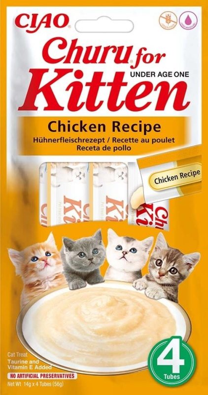 Pochoutka Churu Kitten kuře 4x14g
