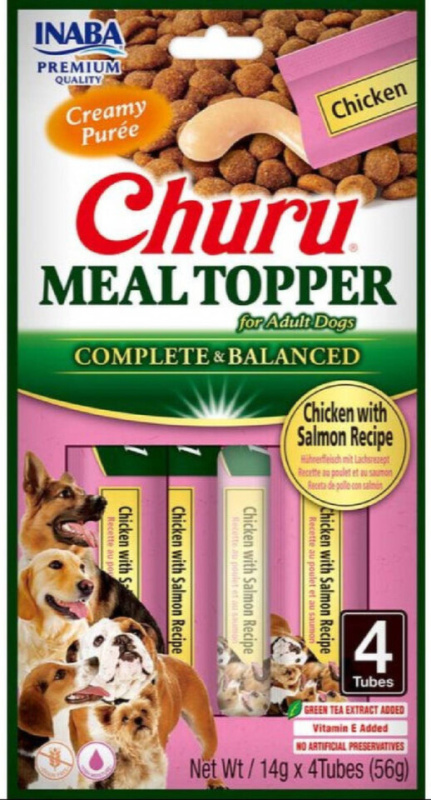 Churu Dog meal topper kuře a losos 4x 14g