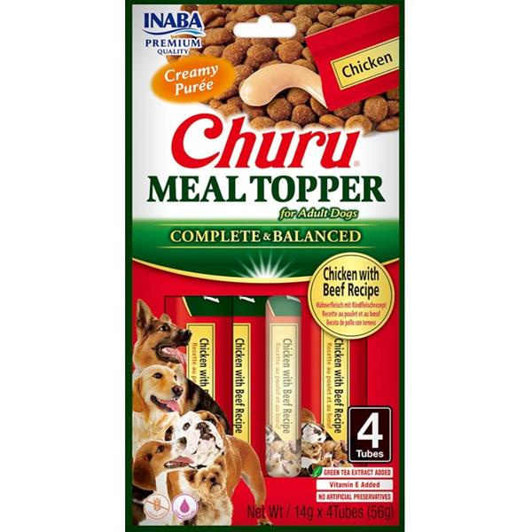 Churu Dog Meal Topper Chicken with Beef Recipe 4x14g