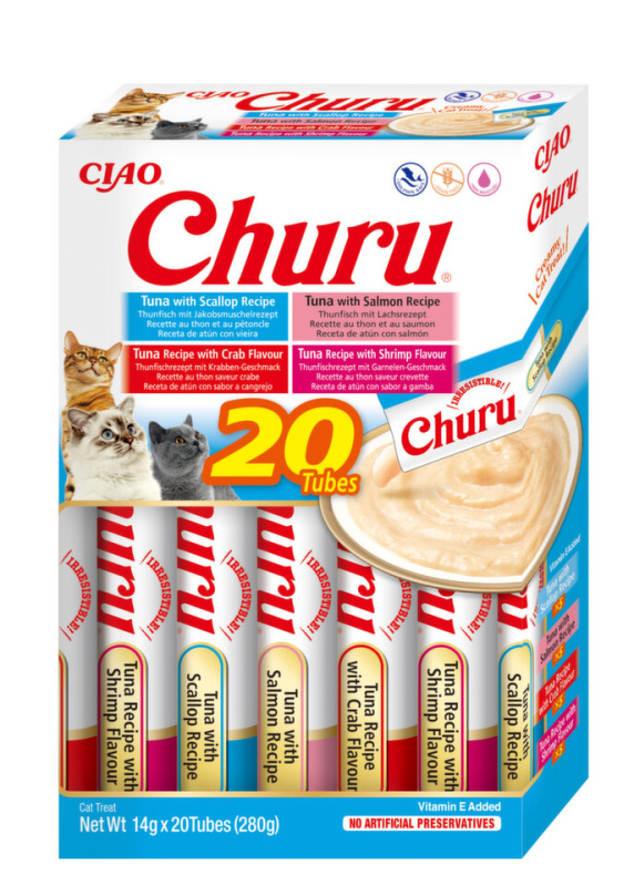 Churu Cat BOX Tuna Seafood Variety Churu Cat BOX Tuna Seafood Variety 20x40g