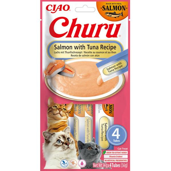 Churu cat snack losos & tuňák 4x 14g