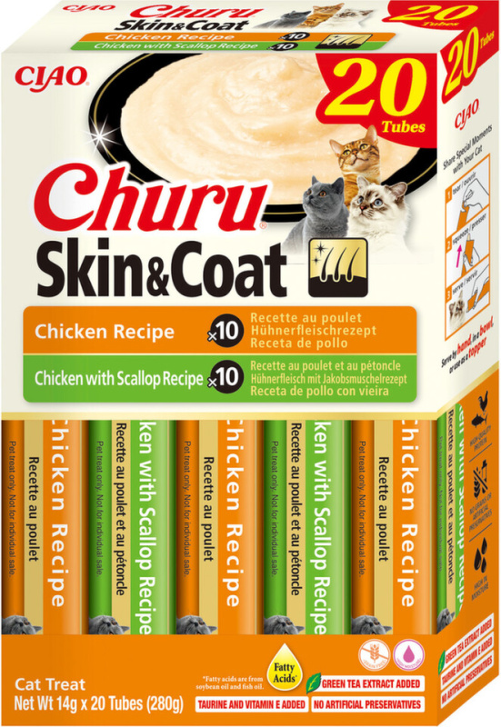 Inaba Churu Skin & Coat kuře multipack 20 x 14g