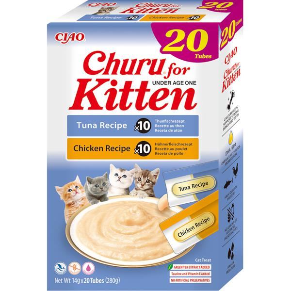 Inaba Churu Kitten tuňák&kuře multipack 20 x 14g