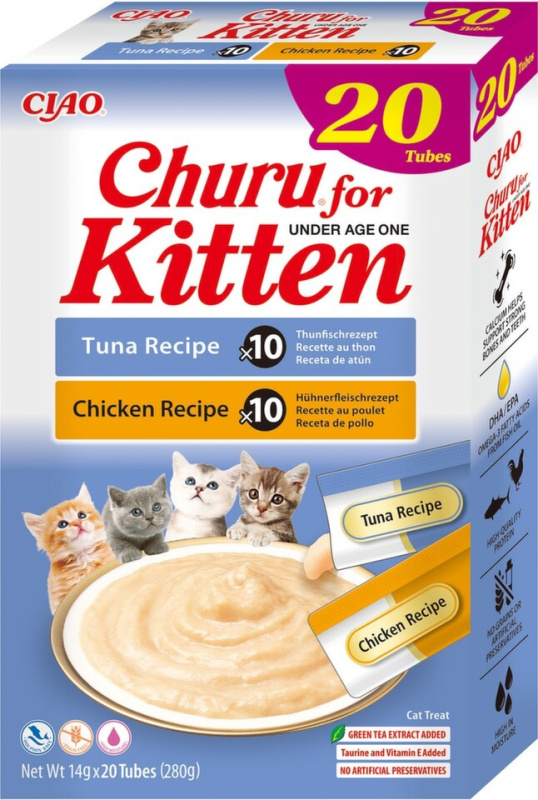 Inaba Churu Kitten tuňák&kuře multipack 20 x 14g