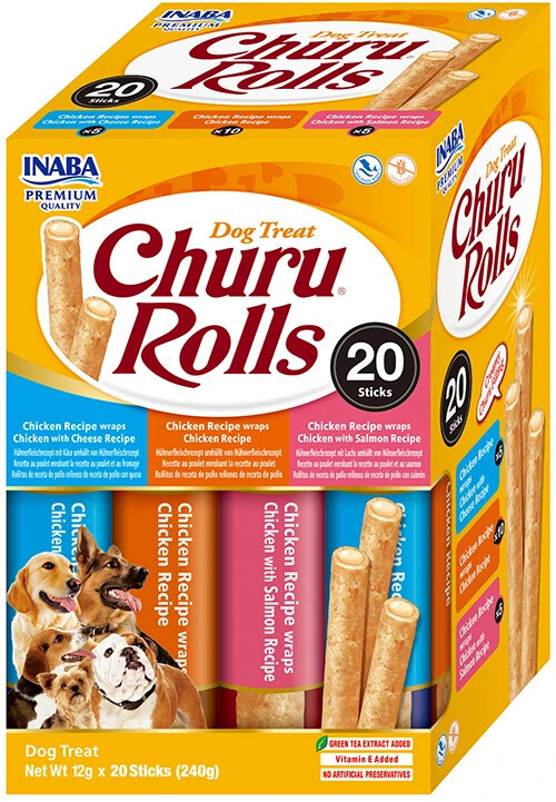Inaba Churu Rolls dog snack multipack 20x 12g