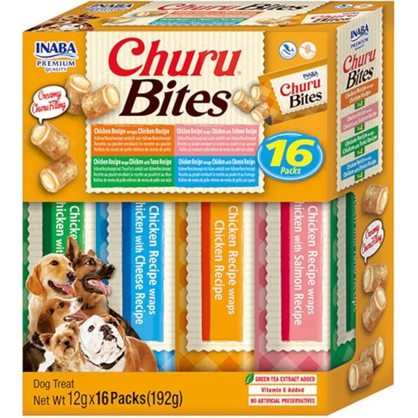 Inaba Churu Bites dog snack multipack 16x 12g