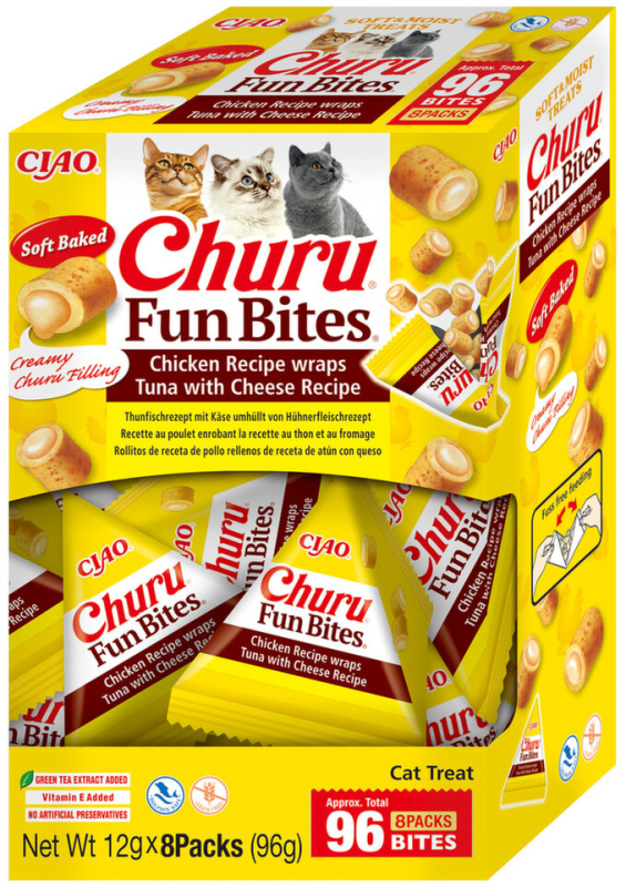 Inaba Churu Fun Bites cat snack tuňák&sýr 96 g