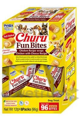 Inaba Churu Fun Bites dog snack kuře&sýr 96 g