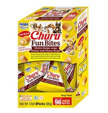 Inaba Churu Fun Bites dog snack kuře&sýr 96 g