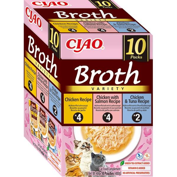 Churu Cat BOX Broth Chick&Chick.Salm&Chick.Tuna  10x40g