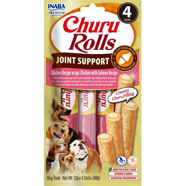 Churu Rolls Joint Support dog snack kuře a losos 4 x 12 g
