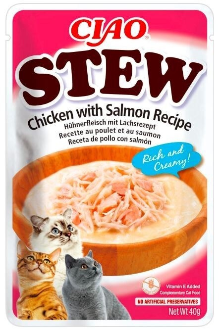 Ciao Stew Pouch 40g - Kuřecí s Lososem
