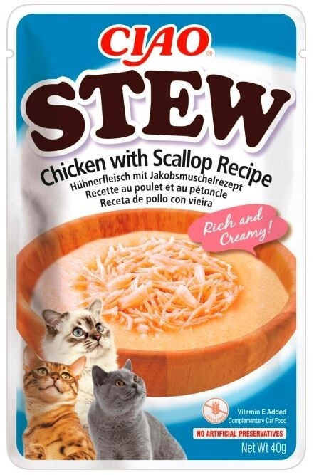Churu Cat CIAO Stew Chicken with Scallop Recipe 40g