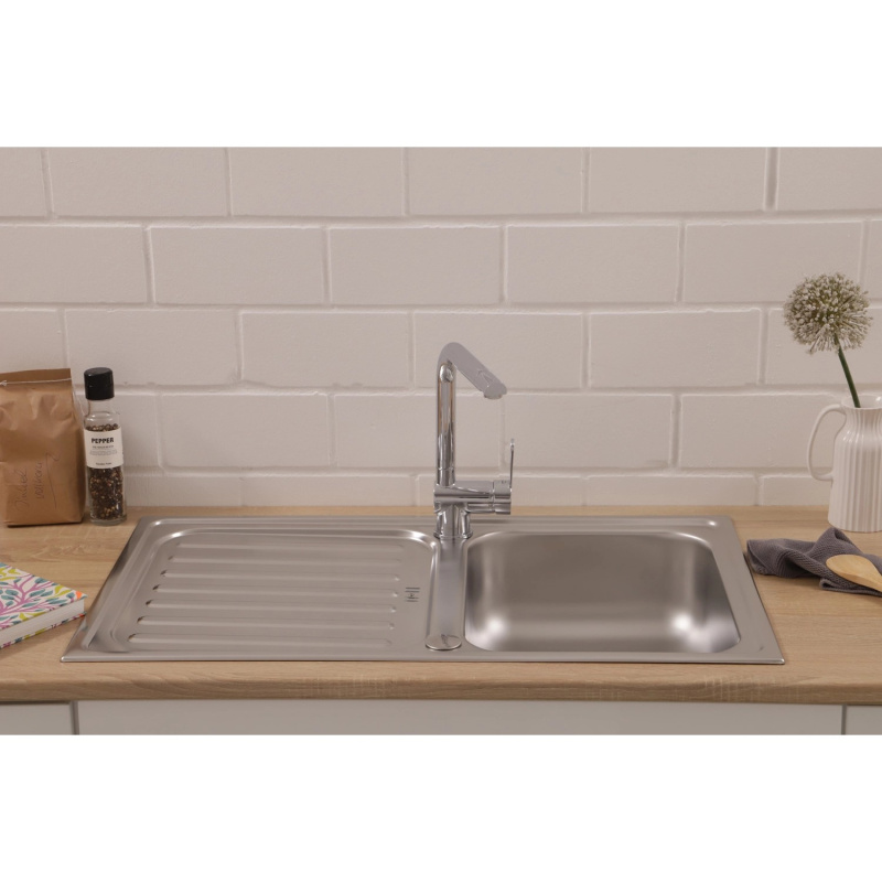 Respekta Nerezový dřez Riverside, 86 x 50 cm