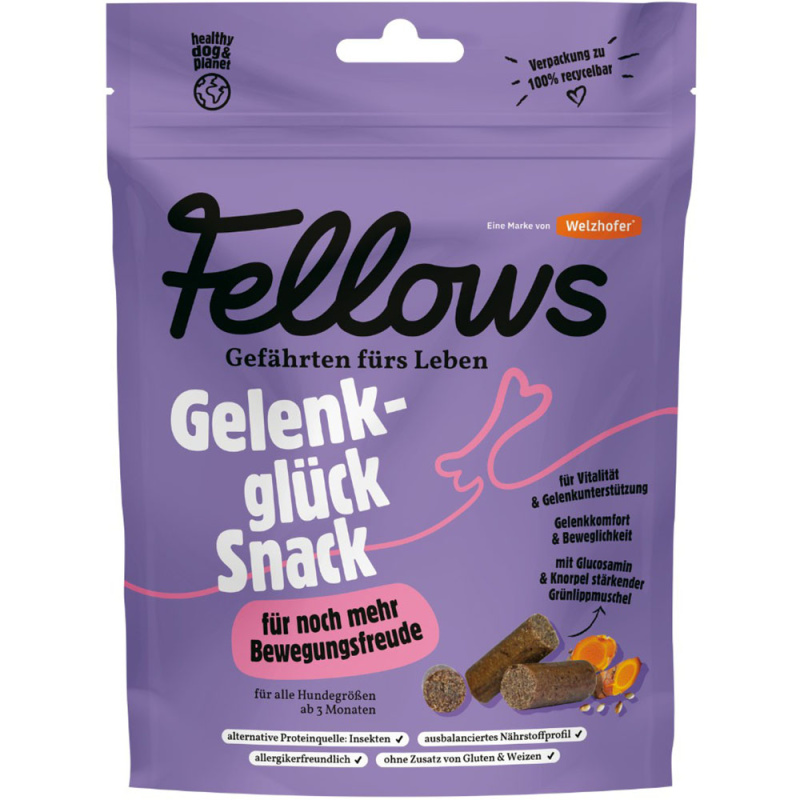 Fellows Hmyzí funkční pamlsky na podporu kloubů, 125 g