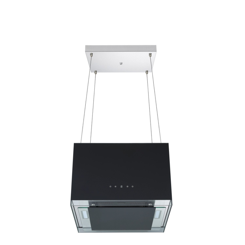 Respekta Designová ostrůvková digestoř Centa CH11051IS černá 36-166 x 50 x 40 cm