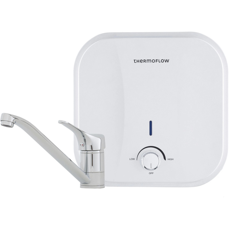 Thermoflow Zásobník pod odběrné místo DS 10 + dřezová baterie Qmix 700
