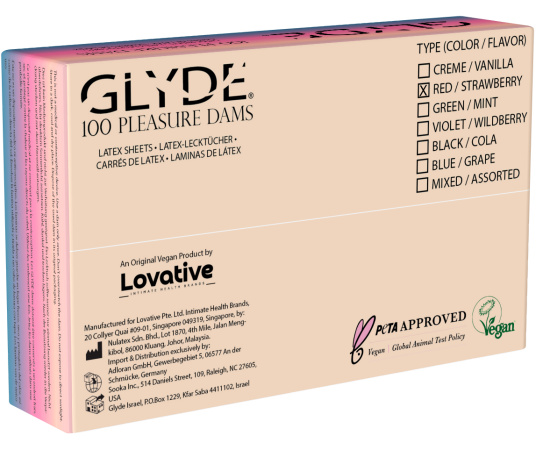 Glyde Dams Strawberry 100´s