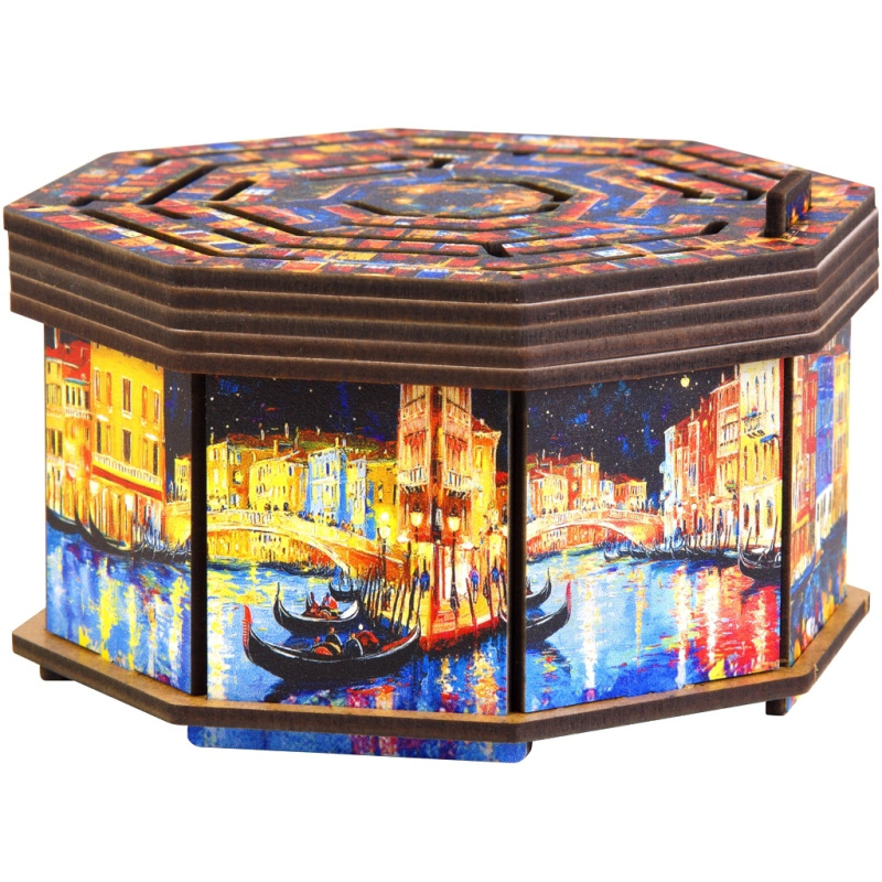 EscapeWelt Dřevěný hlavolam Art Secret Maze Box