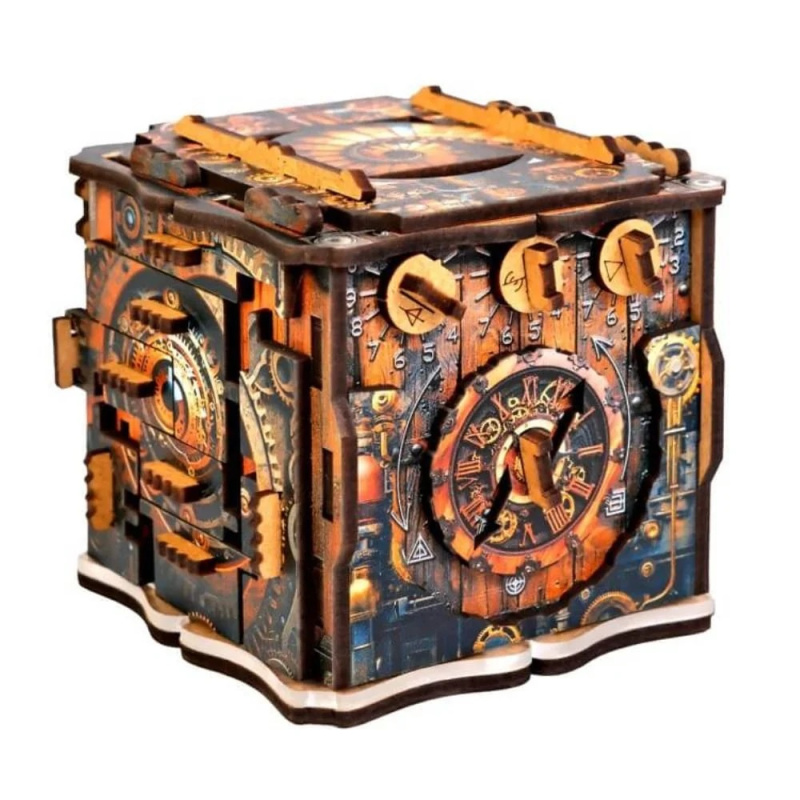 EscapeWelt Dřevěný hlavolam iQube Dark Box