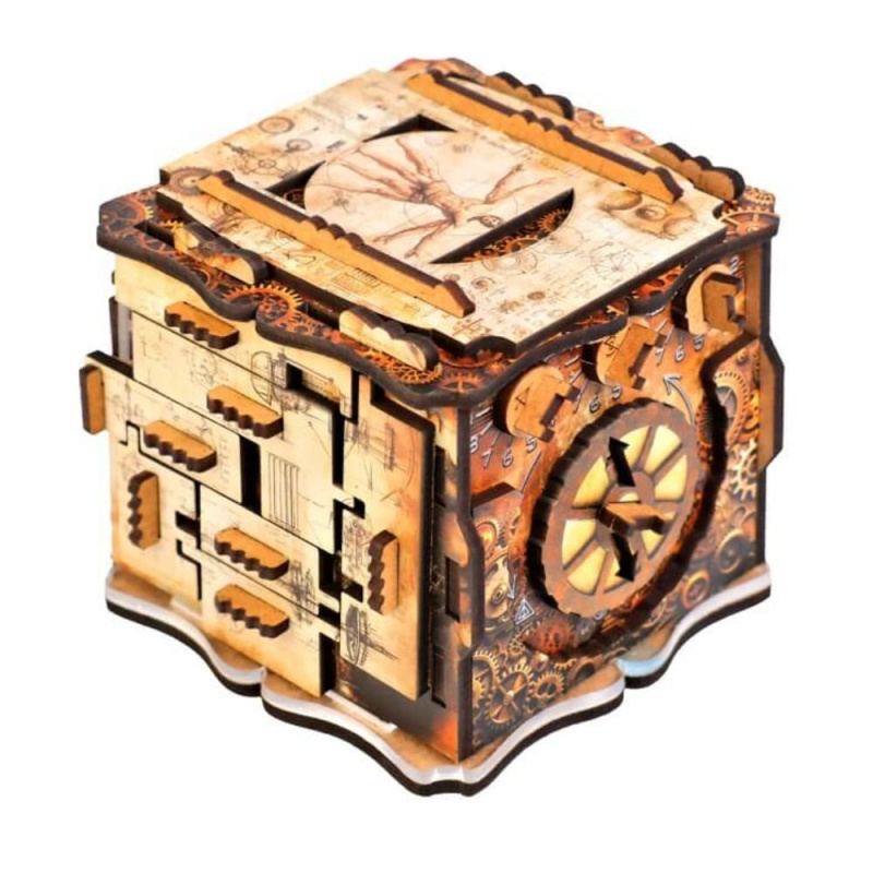 EscapeWelt Dřevěný hlavolam iQube Light