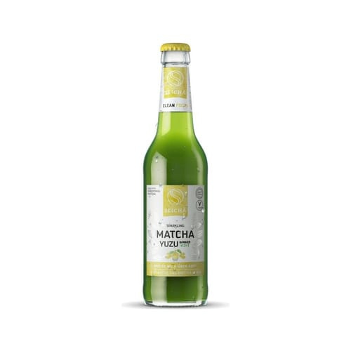 Seicha Matcha Yuzu a zázvor sklo