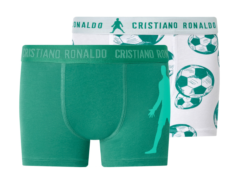 CR7 Chlapecké boxerky, 2 kusy (bílá/zelená, 110/116)