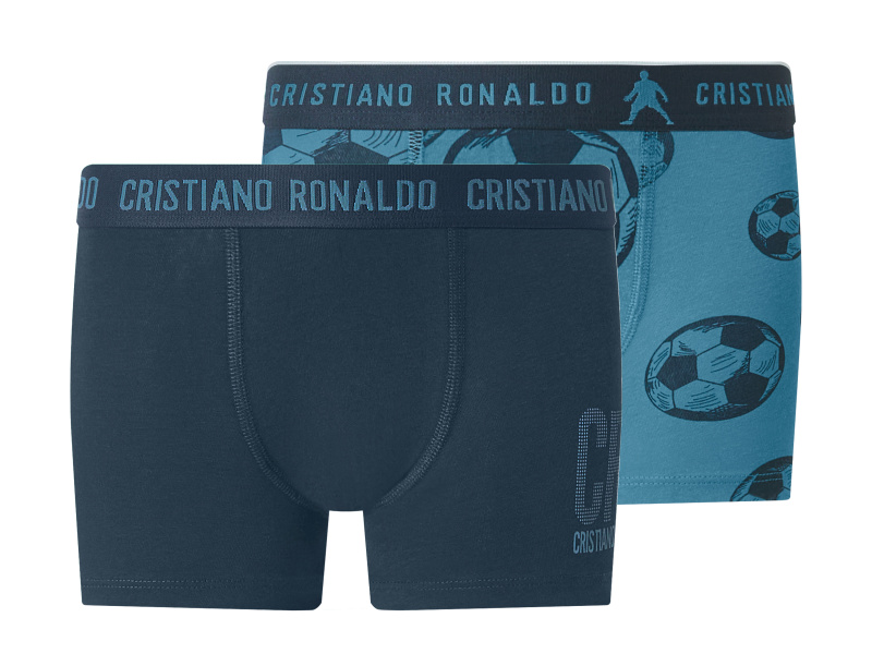 CR7 Chlapecké boxerky, 2 kusy (navy modrá / modrá, 110/116)