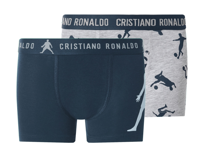 CR7 Chlapecké boxerky, 2 kusy (šedá / navy modrá, 110/116)