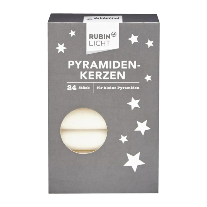 RUBIN Pyramidové svíčky Champagner 24 ks