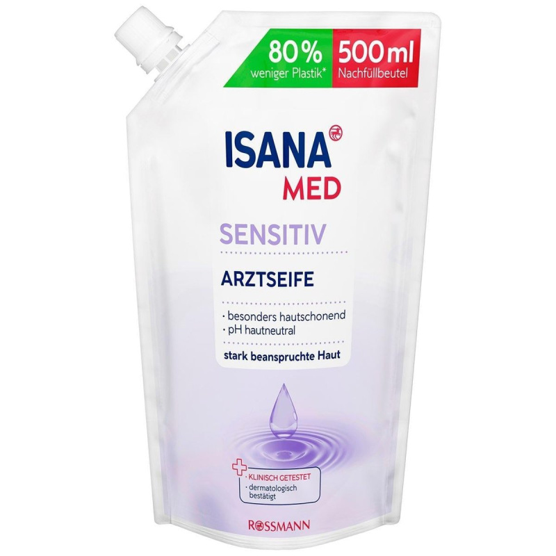 ISANA Med tekuté mýdlo náhradní náplň sensitive