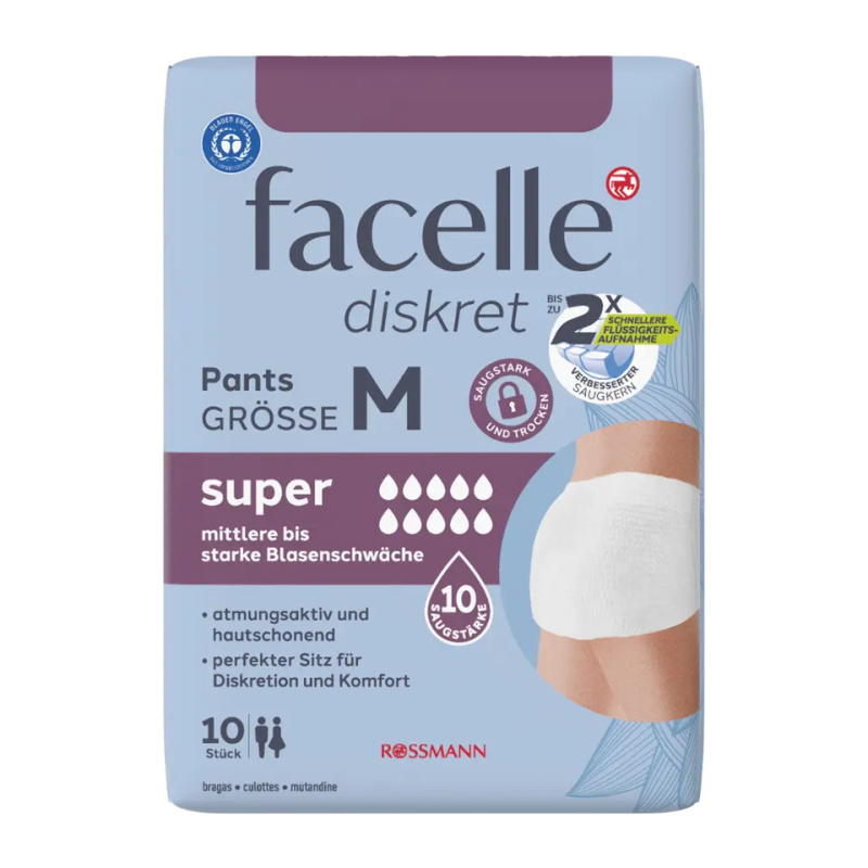 facelle Inkontinenční kalhotky Super M 10 ks