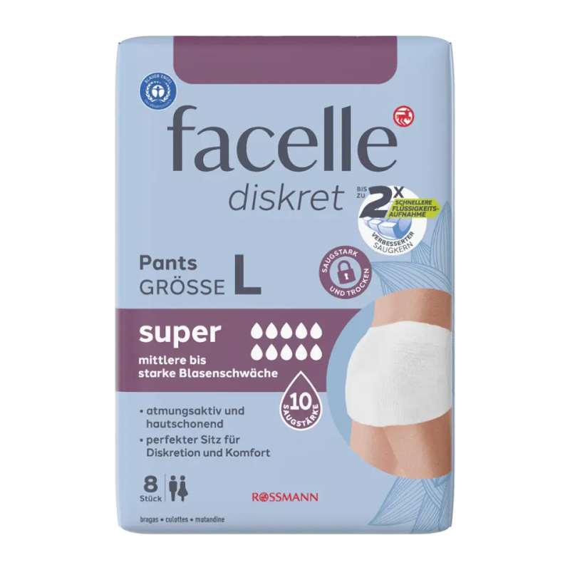 facelle Inkontinenční kalhotky Super 8 ks