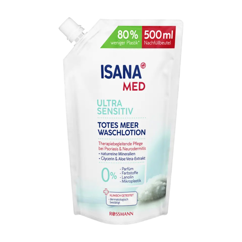 ISANA Med Tekuté mýdlo Ultra Sensitive Mrtvé moře náhradní náplň 500 ml