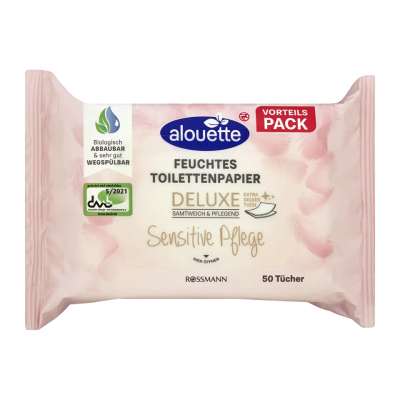 alouette Vlhčený toaletní papír Sensitive 3 x 50 150 ks
